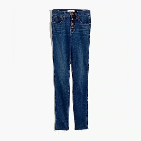 Madewell 10" high Rise Skinny Jeans Denim Blue
Wash Button fly Raw Hem Size 30 - Picture 3 of 14